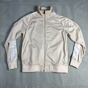 Kappa 222 Banda Dullo Track Jacket Beige Sz Small Full Zip Up Preowned